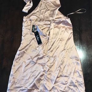 Halter neck gold dress